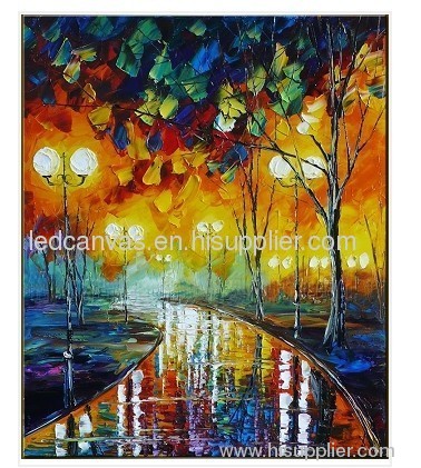 Park NightOriginal Abstract Oil Painting