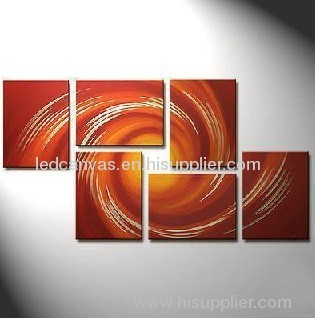 abstract canvas painting by hand