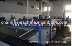 Plastic hollowness grid board production line