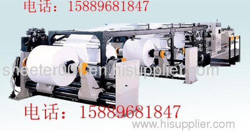 rotary paper and board sheeter and sheeting machine