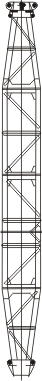 Steel inner -suspended gin pole