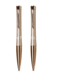 Twist metal ball pen with stianless steel