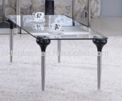 Cocktail glass table / colored glass table / round glass table / coffee table