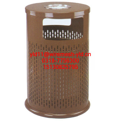 Powder coated Perforated metal meshes dustbins