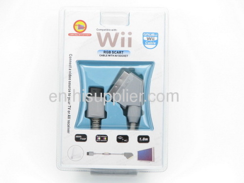 RGB SCART cable with AV socket for Wii