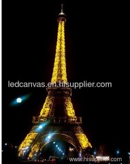 Colorful Eiffel Tower -LED canvas wall art