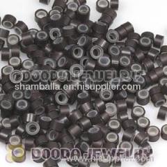 Wholesale Dark Brown Silicone Micro Ring Beads For Hair Extension