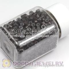 Wholesale Dark Brown Silicone Micro Ring Beads For Hair Extension