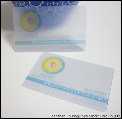 ISO Approved Transparent Visit Card With High Quality