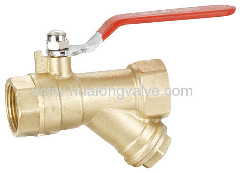 Ball valve lever whith filter