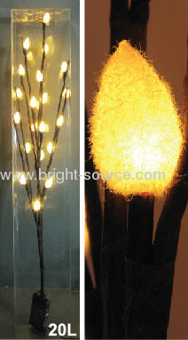 lighting branch with snowball decoration