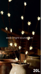 LED branch light with snow flake acryl decoration