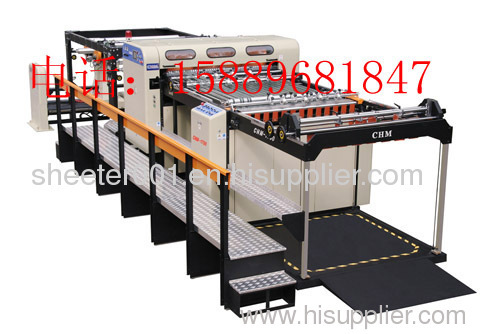 Paper and paperboard cutting machine and converting machine