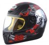 DOT motorcycle helmet with skull design