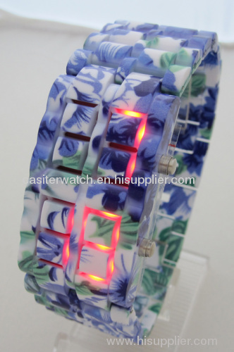 plastic promotion ladies led bangle watches