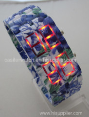 plastic promotion ladies led bangle watches