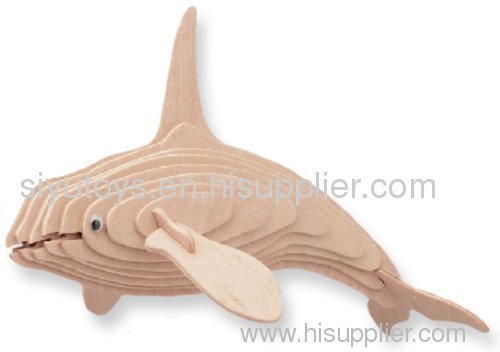 Killer Whale 3D Woodcraft Construction Puzzle Kit