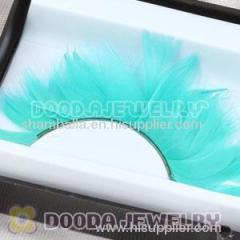 Fashion feather hair false eyelash Dyed Green wholesale