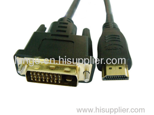 Gold Plated HDMI to DVI Cable