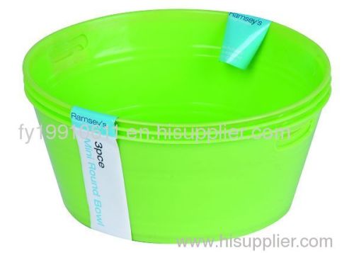 3pcs round storage bowl