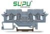 Din rail terminal block with spring cage clamp