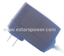adapter with interchangeable AC plug, EU, USA, UK and AU