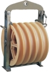 Model 660 large diameter tension stringing pulley block
