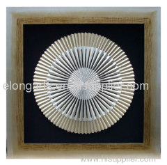 wall decor of photo frame with wood carving shadow box