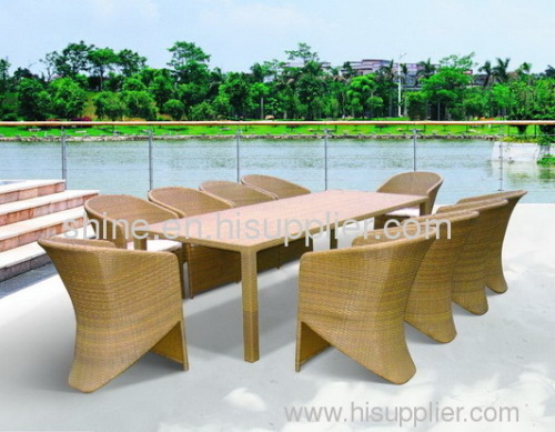 outdoor furniture rattan dinning set