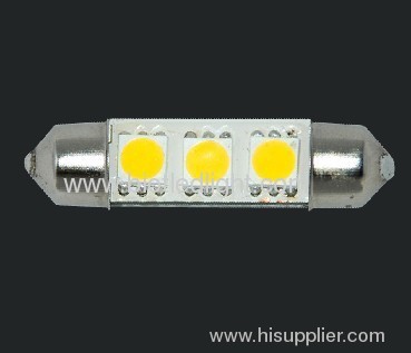 0.6W 3 SMD festoon car bulbs