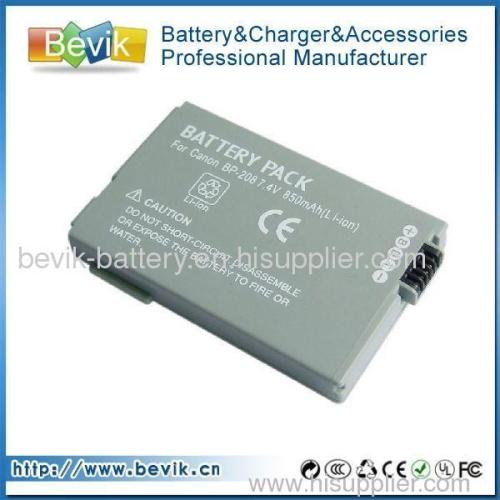 Digital camera battery for canon BP-208