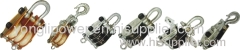 80~150KN aluminous alloy MC nylon sheave hoisting tackle pulley