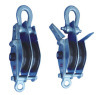 Two ways dual -sheave hoisting tackle pulley