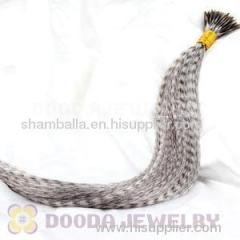 Cheap Synthetic Striped Grizzly Feather Hair Extensions Wholesale