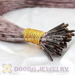 Wholesale Striped Synthetic Brown feather hair extensions bulk