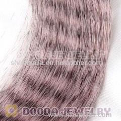 Wholesale Striped Synthetic Brown feather hair extensions bulk