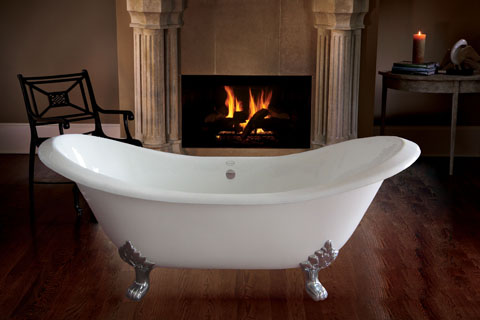 Double slipper Cast Iron Bathtub