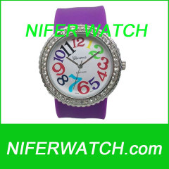 Silicone Quartz Diamond watch-NFSP018