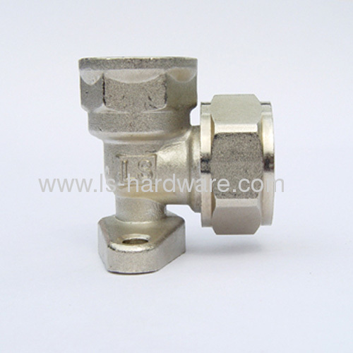 female elbow with wall plated of screw / compression brass fittings