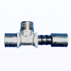 Male tee of press brass fittings for PAP pipes