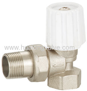 White handle Angle Radiator valve