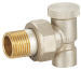 Forged brass angle radiator valve with lockshield