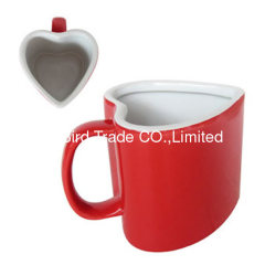 Top selling heart shape ceramic mug