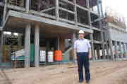 Construction site of one flour factory we designed in Vietnam