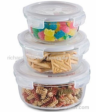 high borosilicate glass food storage container
