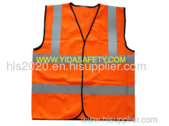 High visibility reflective safety vest for men or women