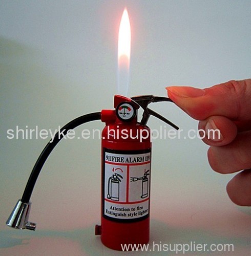 fire extinguisher-shaped flame gas lighter