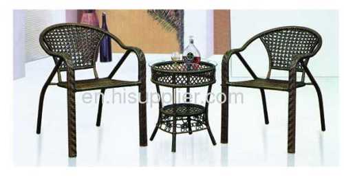 out door ratten table set