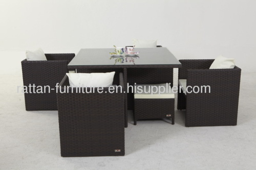 Outdoor rattan dinning set