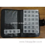 28pcs pill box with PU bag